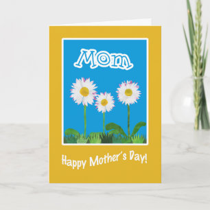 Fun Mother's Day Card for Mum: Daisies