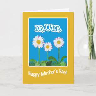 Fun Mother's Day Card for Mum: Daisies