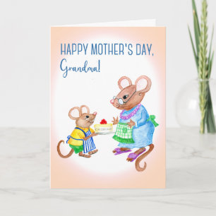 Fun Mother's Day for Grandma with Cute Mice Card