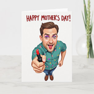 Fun Mothers Day Lipstick Card