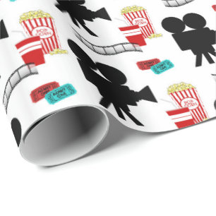 Fun Movie Lovers party tiled wrap Wrapping Paper
