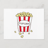 Fun Movie Theatre Popcorn in Red White Bucket