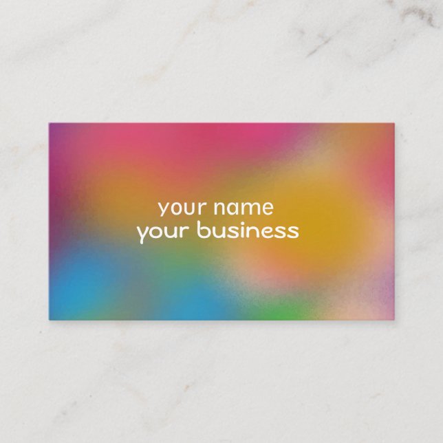 Fun Multi Colour Background Business Card (Front)