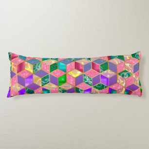 Fun Multi-Mixed Diamond-Shaped Hexagon Body Cushion