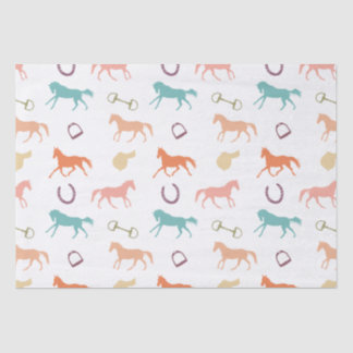 Fun Multicolor English Horse Pattern Tissue Paper