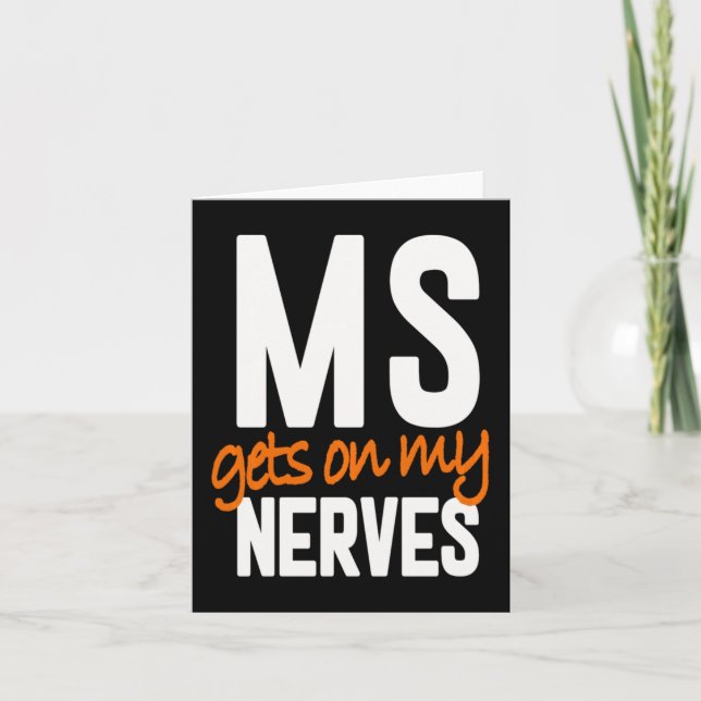 Fun Multiple Sclerosis Awareness Ms Warrior - Ms G Card (Front)