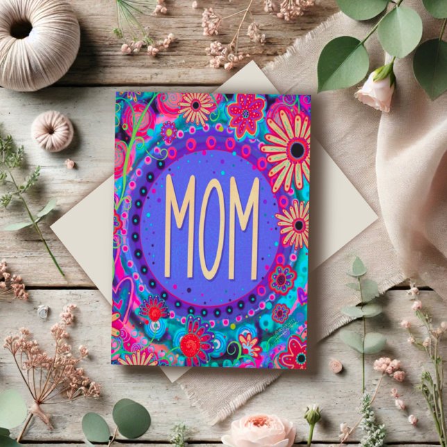 Fun Mum Pretty Floral Mother’s Day Inspirivity  Card (Creator Uploaded)