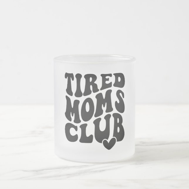 Fun Mum’s Quote Frosted Glass Coffee Mug (Center)