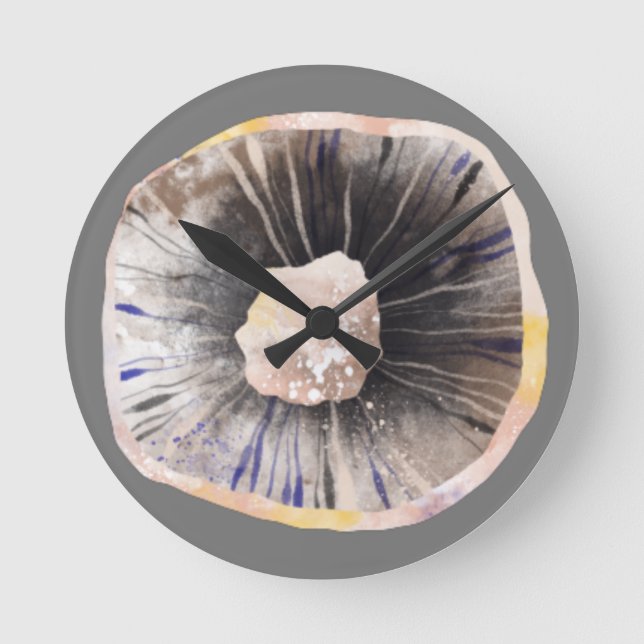 Fun Mushroom Round Clock (Front)