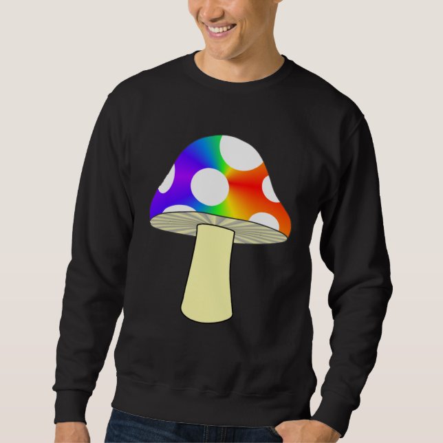 FUN MUSHROOM TEE NATURE COLORFUL MUSHROOM RAINBOW  (Front)