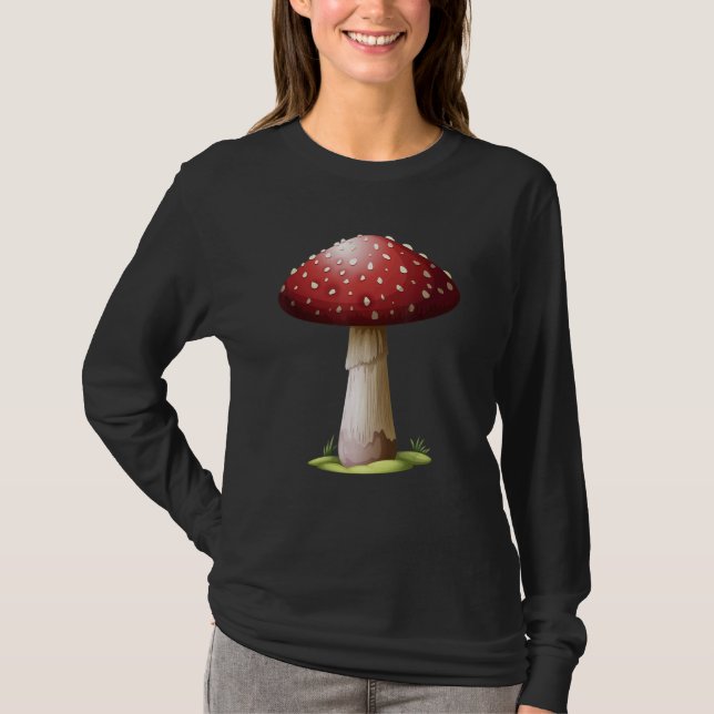 Fun Mushrooms Foraging Mycology Fungi Cool Mushroo T-Shirt (Front)