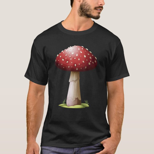 Fun Mushrooms Foraging Mycology Fungi Cool Mushroo T-Shirt (Front)