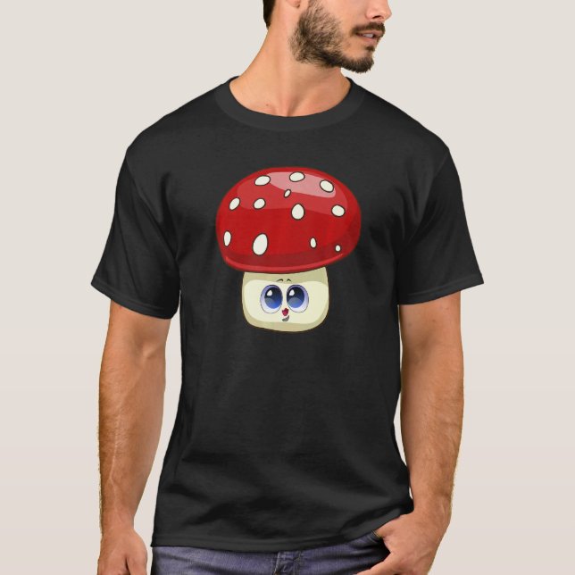 Fun Mushrooms Foraging Mycology Fungi Cute Mushroo T-Shirt (Front)