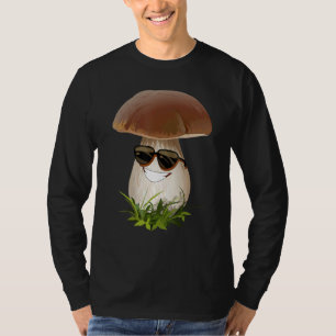 Fun Mushrooms Foraging Mycology Fungi Happy Mushro T-Shirt