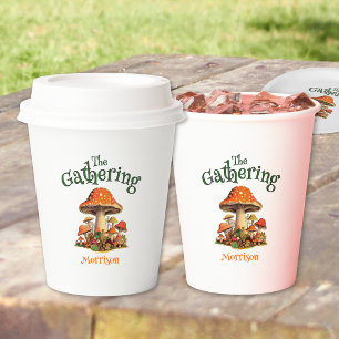 Fun Mushrooms Retro Family Reunion Paper Cups