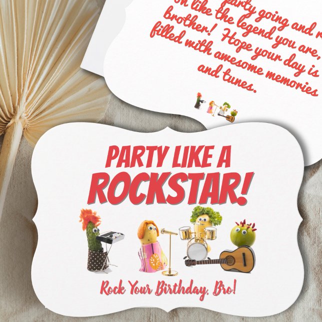 Fun music birthday card brother food funny vege (Creator Uploaded)