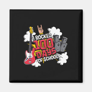 Fun Music Guitar I Rocked 100 Days Of School  Magnet