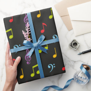 Fun Music notes patternparty wrap Wrapping Paper