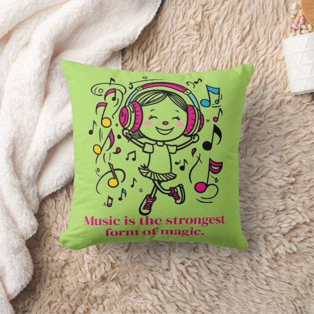 Fun Musical Graphic Tee Cushion (Blanket)