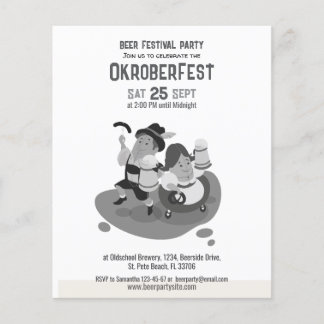 fun Musician Bavarian invite to Oktoberfest Flyer
