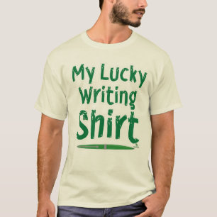 Fun My Lucky Writing Quote Design T-Shirt