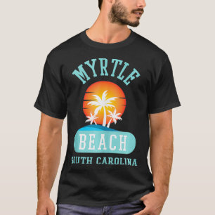 Fun Myrtle Beach Novelty Palm Tree Graphic Art  T-Shirt