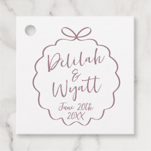 Fun Names Wedding Date Whimsical Favour Tags