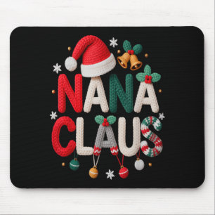Fun Nana Claus Santa Claus Grandma Family Matching Mouse Pad