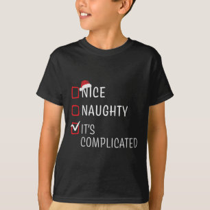 Fun Naughty Nice Christmas Family Pajama Men Women T-Shirt