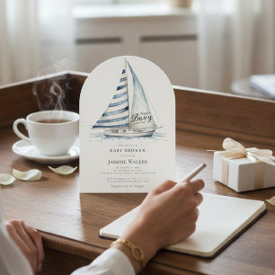fun Nauti Bouy Nautical Baby Shower Invitation