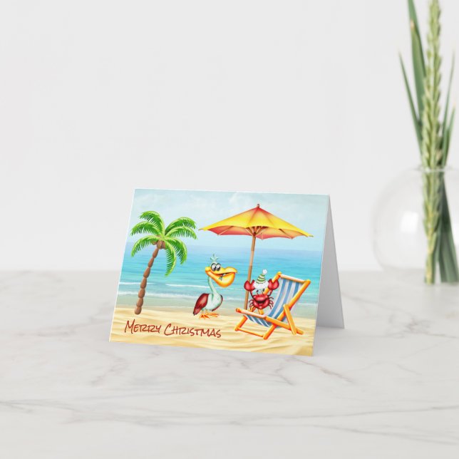 Fun Nautical Christmas Note Card (Front)