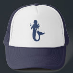 fun nautical MERMAID theme Trucker Hat<br><div class="desc">This cute,  fun simple drawing of a mermaid adds a fun type character to your wardrobe!</div>