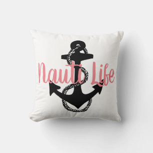 fun nautical NAUTI LIFE with anchor Cushion