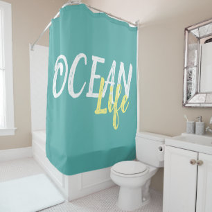 fun nautical OCEAN LIFE   Shower Curtain
