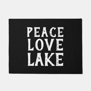fun nautical PEACE - LOVE - LAKE Doormat