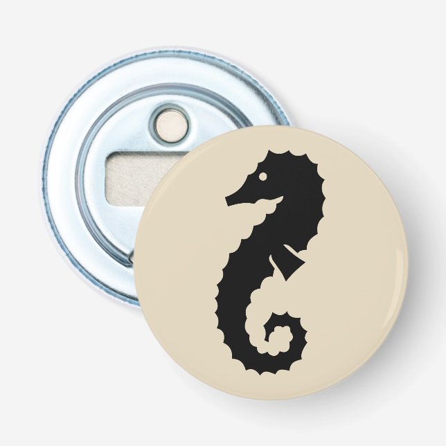 fun nautical SEAHORSE themed | Bottle Opener (Front)
