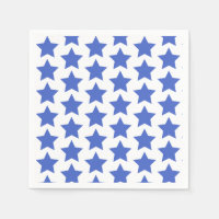 Fun Navy Blue Stars Pattern Paper Napkins