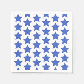 Fun Navy Blue Stars Pattern Paper Napkins