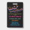 Fun Neon 80’s Music Birthday Party Badge