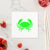 Fun neon green crabs pattern cute modern 