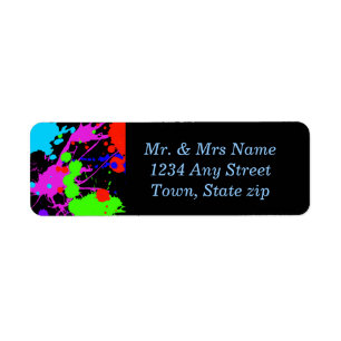 Fun, Neon Paint Splatter, Custom