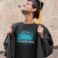 Fun Neon Zoom Graduation Cool Modern Trendy Remote