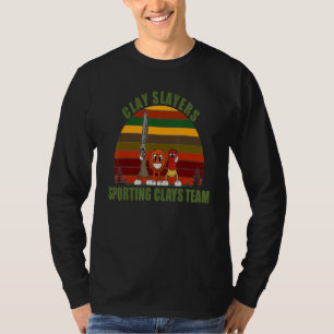 Fun Novelty Clay Pigeon Team Clay Slayers SPORTING T-Shirt