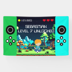 Fun Novelty Computer Game Birthday Party Banner
