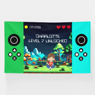 Fun Novelty Computer Game Birthday Party Banner