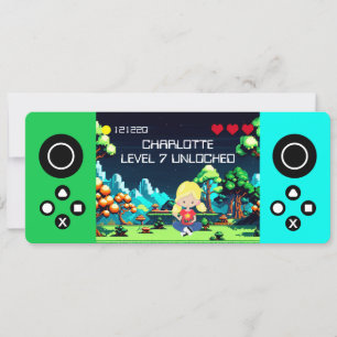 Fun Novelty Computer Game Birthday Party Invitation