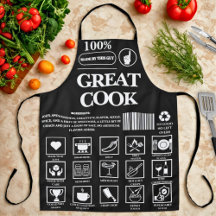 Fun Novelty Humour Best Cook BBQ Kitchen Text Apro
