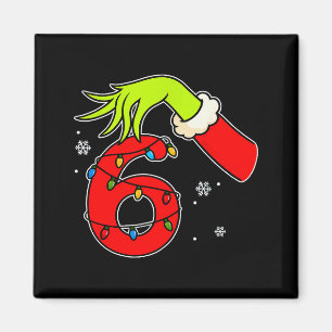 Fun Number 6 Christmas 67 Six Seven Meme Xmas Men  Magnet
