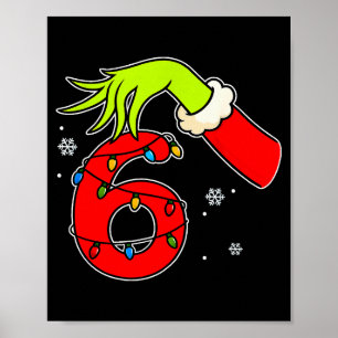 Fun Number 6 Christmas 67 Six Seven Meme Xmas Men  Poster