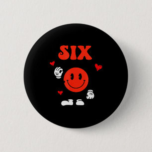 Fun Number 6 Funny 67 Meme Six Seven 6 7 Valentine 6 Cm Round Badge